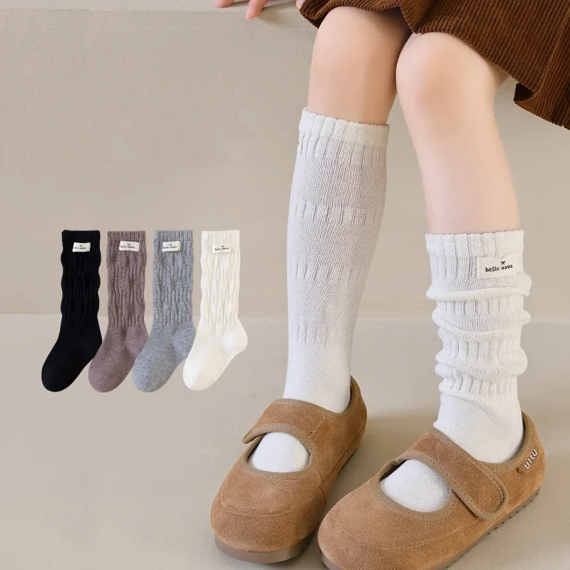 Calcetines hasta la rodilla de algodón para niña estilo retro - imagen 5