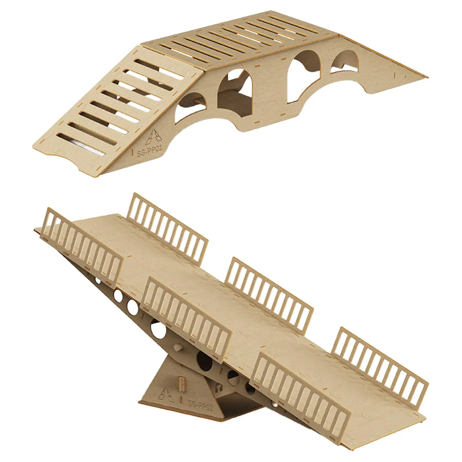 RC Bridge Obstacle Challenge Obstacle Model Bridge Practicing Handling Skills for 1/18 1/24 RC Hobby Car Model Trucks Accessory