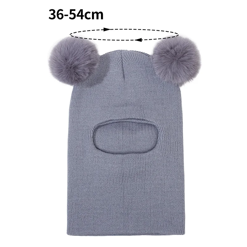 Gorro bebé pompon con bufanda suave abrigo invierno niños protección - imagen 3