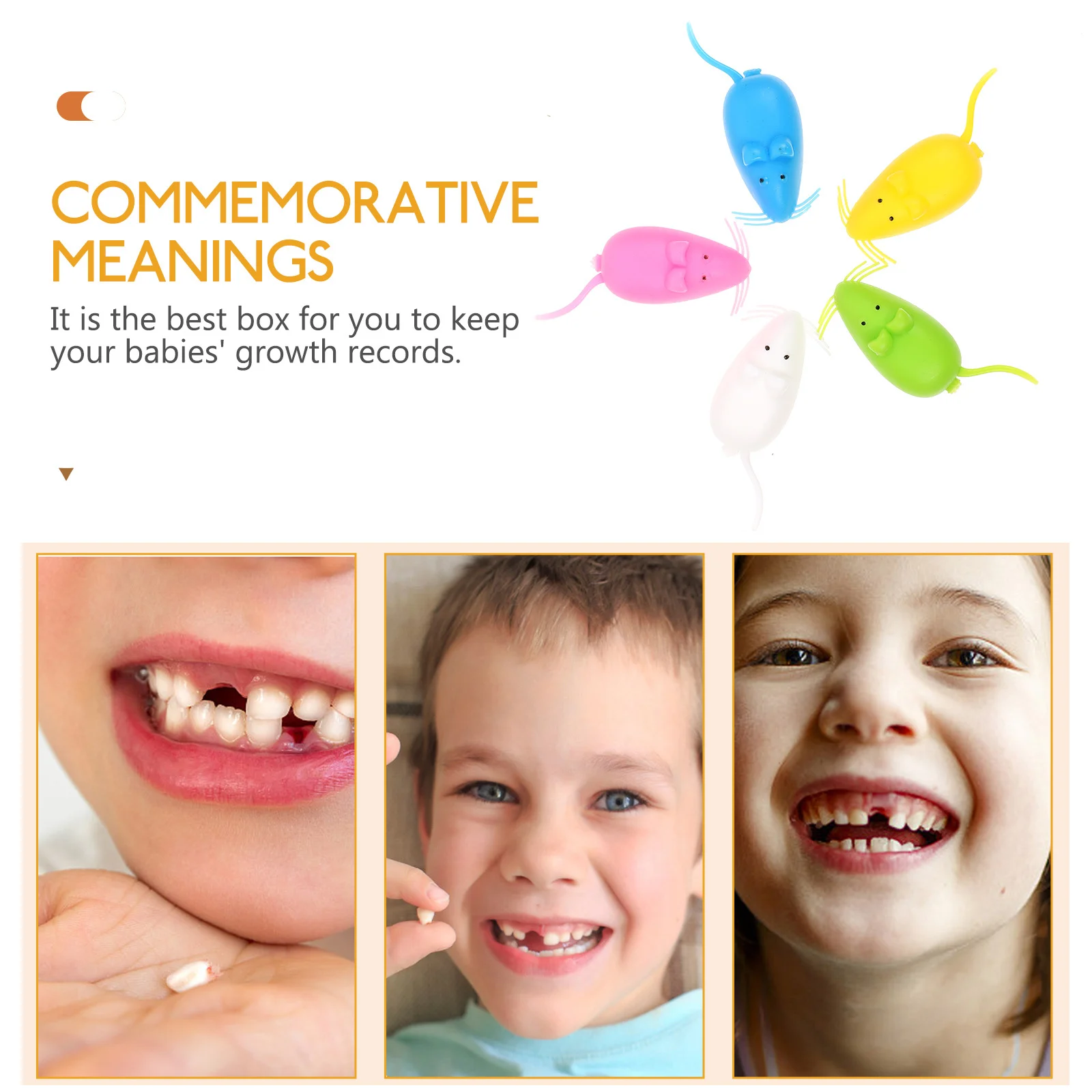 Caja de almacenamiento de dientes para bebé, organizador de primeros dientes, recuerdo de crecimiento infantil, contenedor de recuerdo de dientes, 100 Uds. - imagen 5