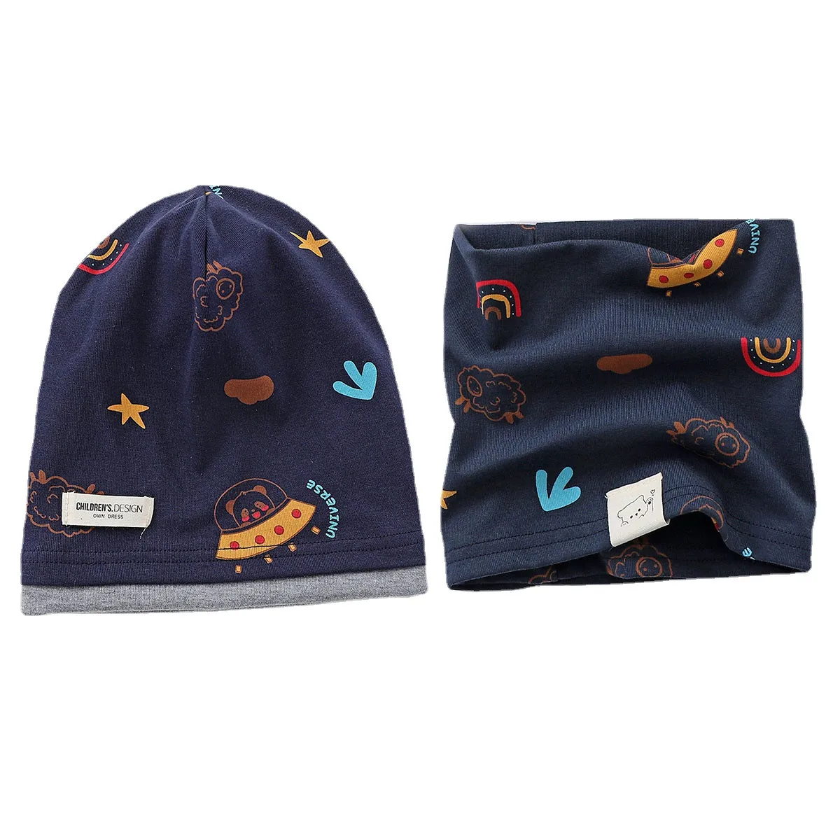 Gorro y bufanda de algodón para bebé invierno – Diseño panda - imagen 5