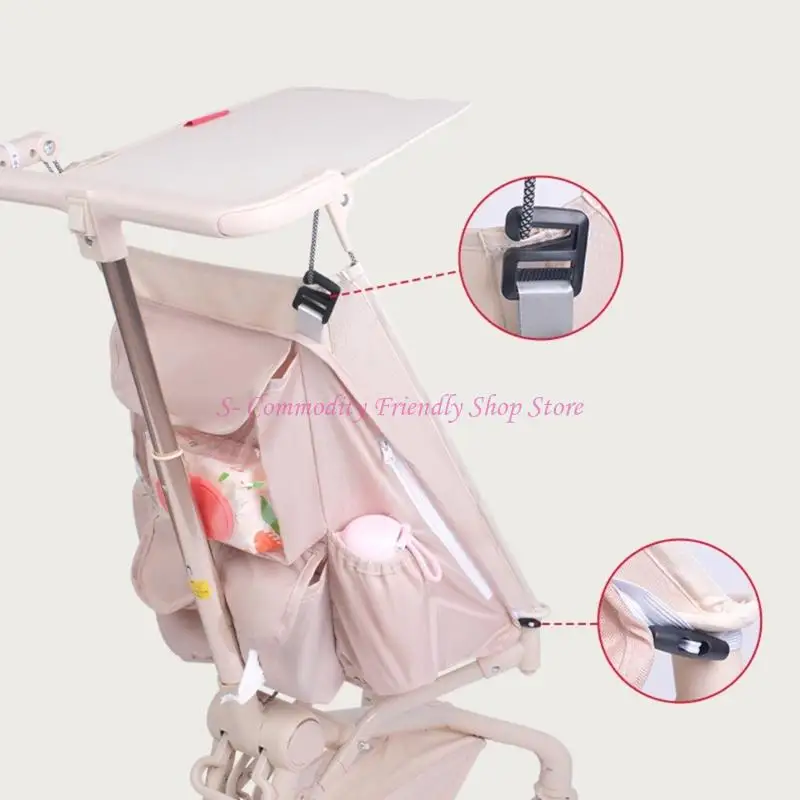 85AE Multifuncional Organizador cochecitos Bolsa impermeable para pañales para bebés Teléfonos juguete - imagen 4