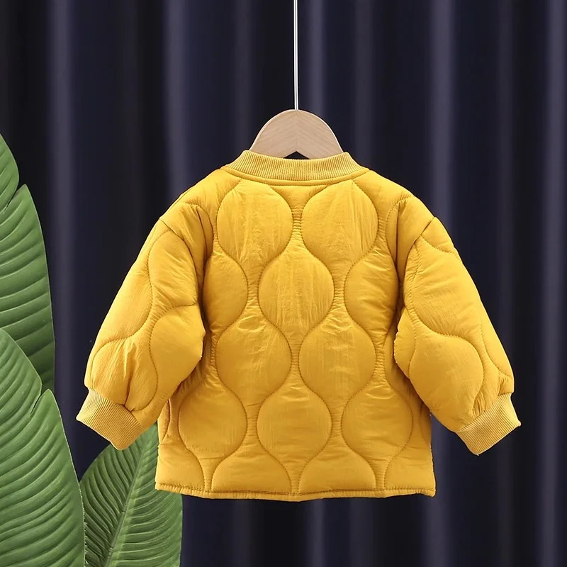 Nueva moda Otoño Invierno, ropa para bebés, niños y niñas, abrigo de algodón informal liso, disfraz para niños pequeños, chaqueta infantil, ropa deportiva para niños - imagen 4