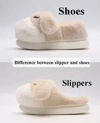 Pantuflas felpa orejas de perro para niños