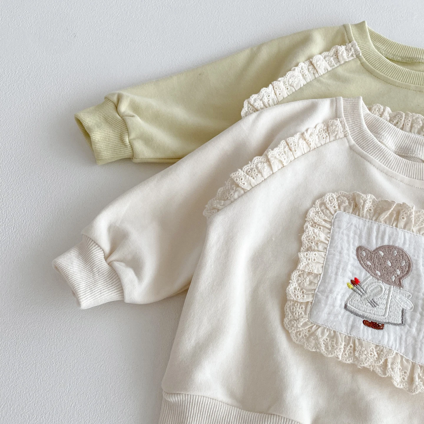 Otoño nuevo conjunto de ropa para niños Sudadera con capucha de encaje y pantalones largos 2 piezas traje deportivo para niñas traje para niños - imagen 4