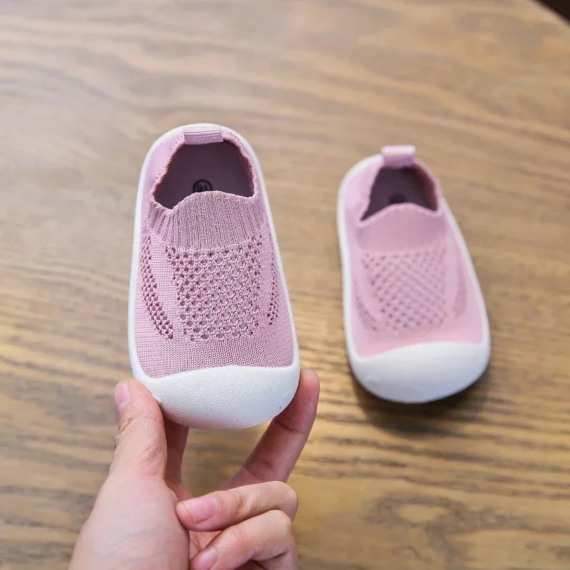 Zapatos para niños pequeños, zapatos informales de punto para bebés y niños, zapatos cómodos y transpirables para primeros pasos para primavera y otoño - imagen 4
