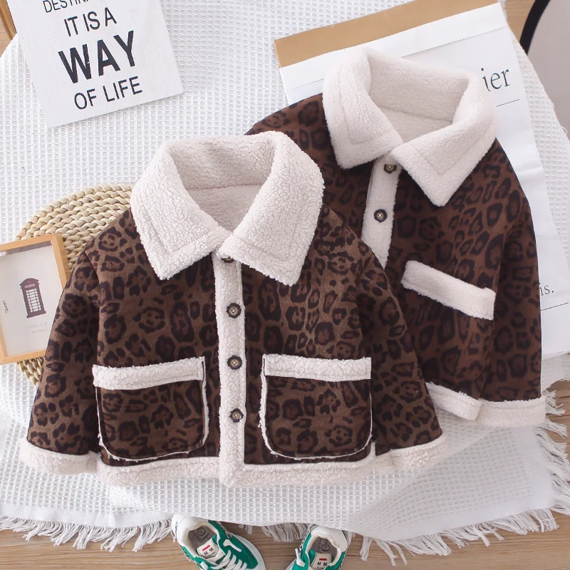 Nueva ropa de invierno para bebés, abrigo para niños, chaqueta gruesa y cálida de manga larga para niños, ropa para niñas pequeñas, disfraz infantil de moda