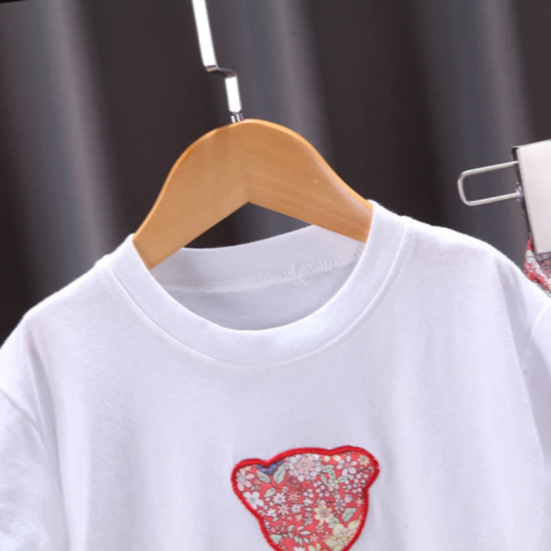 Conjunto verano algodón para bebé y niña: camiseta con shorts - imagen 3