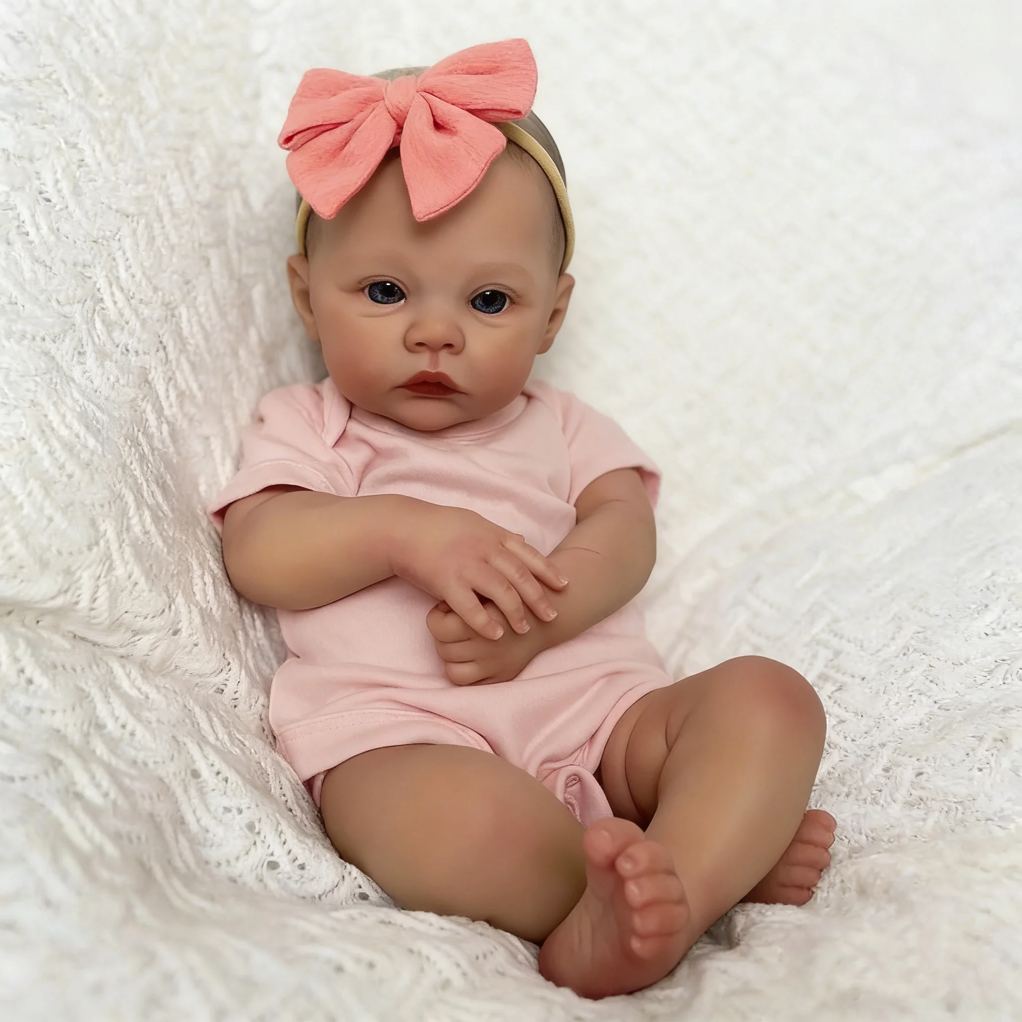 Muñeca Reborn artesanal de vinilo completo para niñas – Coleccionable - imagen 4
