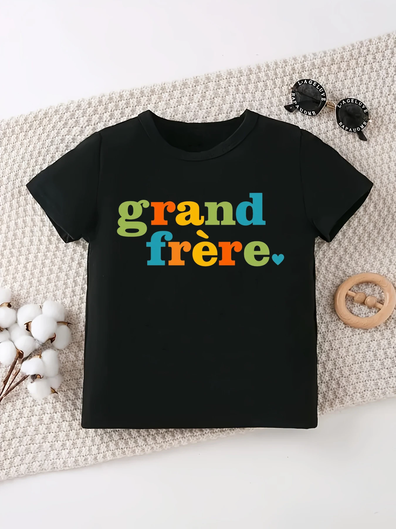 Camiseta niño Franch Gran Hermano y Pequeño con corazón divertida - imagen 5
