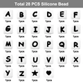 28Pcs Mix Letter