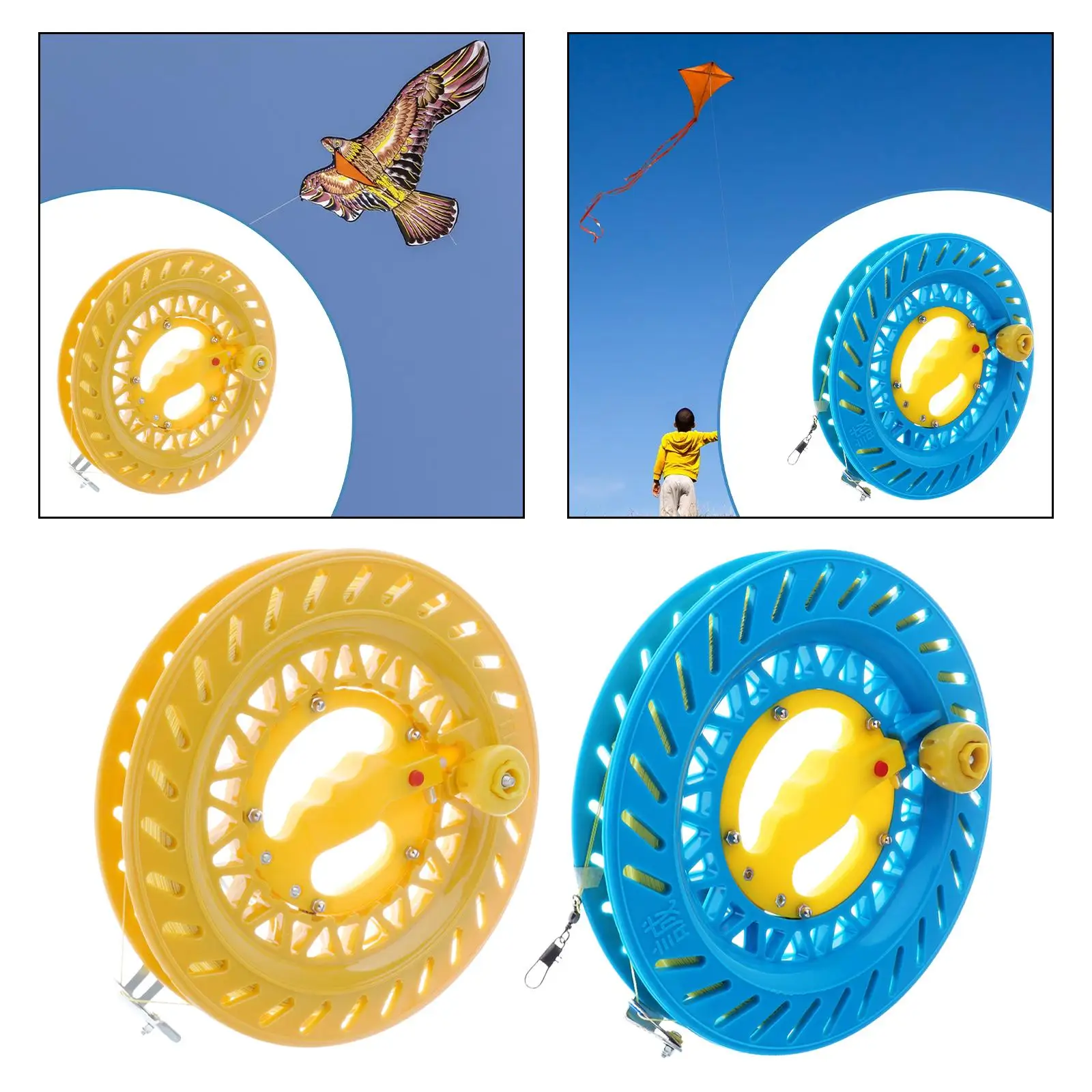 Kite Line Winder Kite Winding Grip Kite Accessories String Reel with 700M String for Men Lawn Adults Picnic
