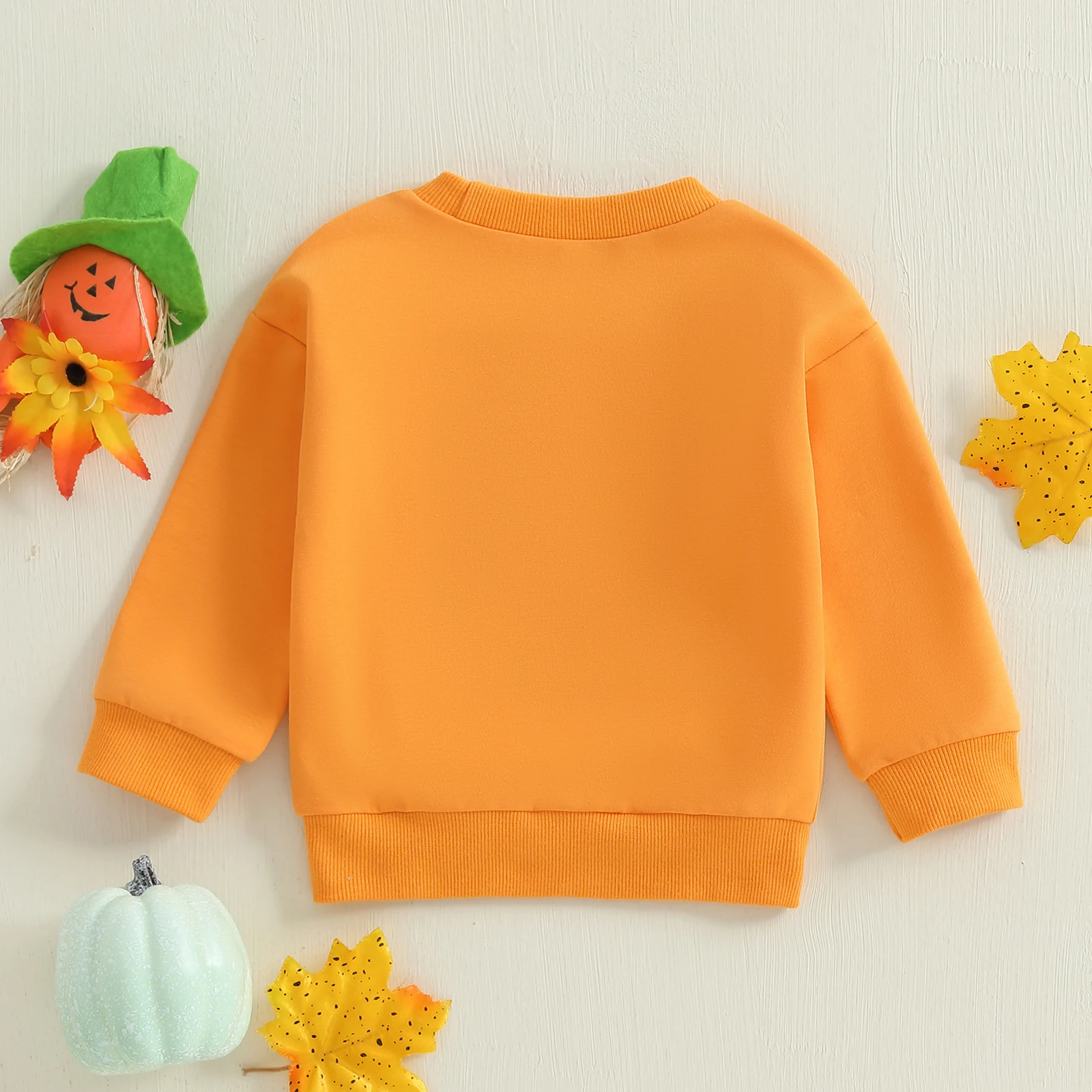 Sudadera para bebés y niñas, Tops de cuello redondo con bordado de calabaza/fantasma/árbol de Navidad a la moda, manga larga - imagen 3