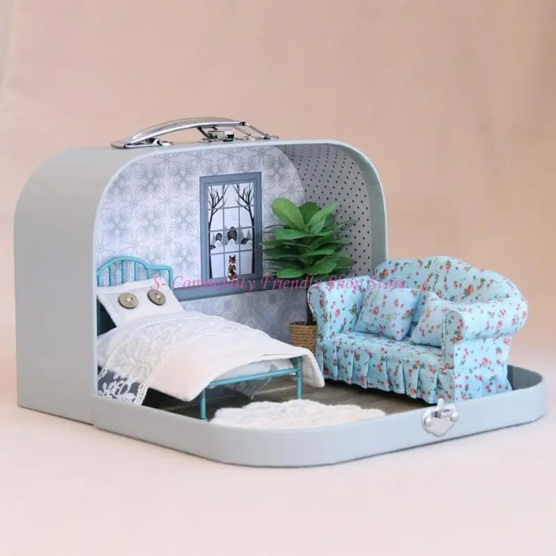 85AE Educational Girls Dedoming Travel Muebles Muebles Estructura metal metal Babata compacta Sorpresa cumpleaños - imagen 4