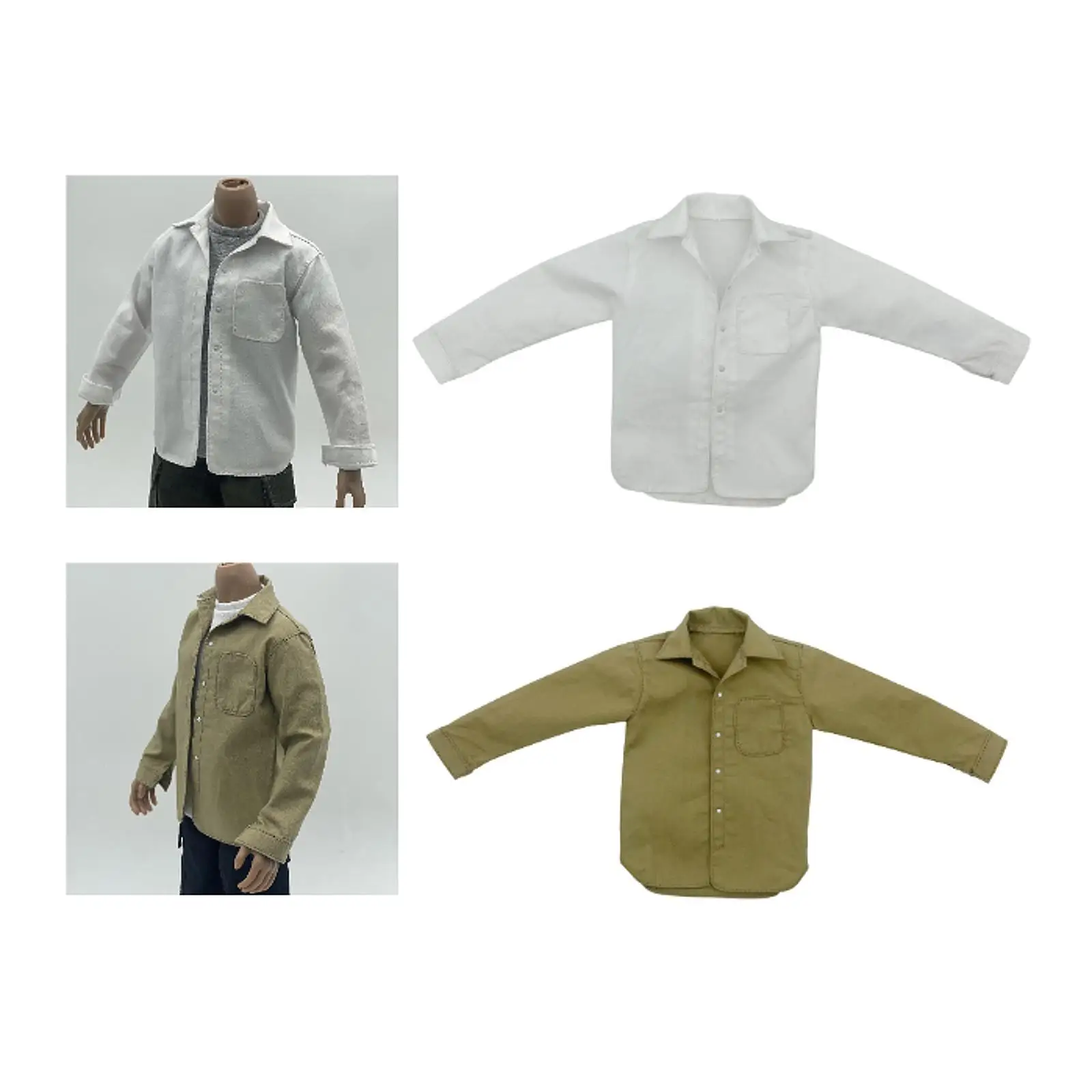 1/6 Scale Male Casual Shirt Cloth Wear Resistant Dress up Handmade Doll Clothes Figures Costume for 12' Doll Model Figures Body