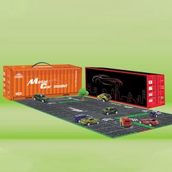 Coches de inercia para niños - set de 48 piezas con estuche compacto