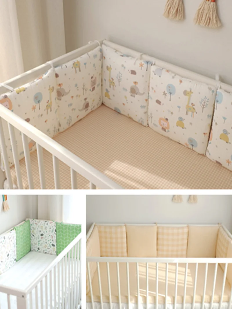 Parachoques para cuna de bebé, juego de cama de dibujos animados de 30x30cm, Protector para niños y niñas, muebles de guardería, cama para niños, 6 uds. - imagen 2