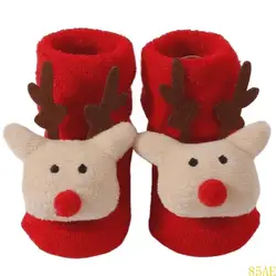 Calcetines Navidad antideslizantes de algodón para bebé