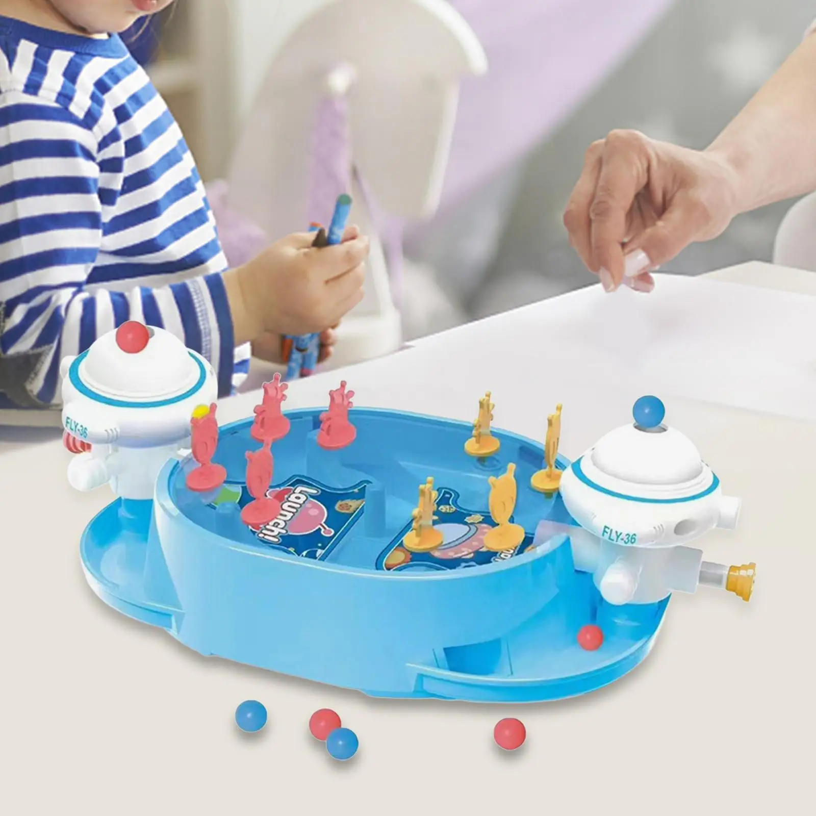 Desktop Pinball Game Board Game Hand  Coordination Toys Interaction Game for Family  Two Players Birthday Gift Adults