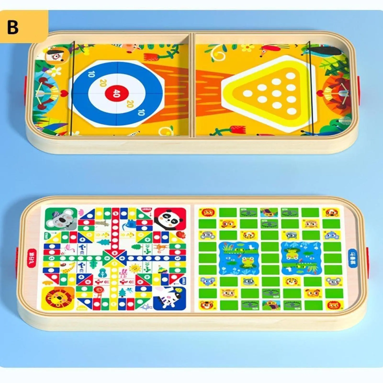 Wooden Fast Pucks Game Portable Wooden Hockey Game for Teens Party Children