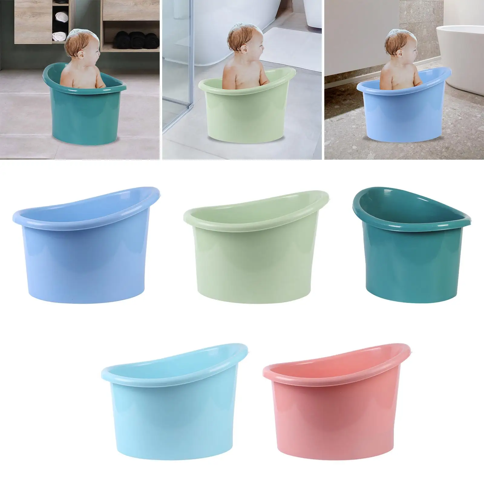 Cubo de baño para bebé, cubo para Baby Shower, accesorios de baño antideslizantes portátiles, bañera para sentarse, bañera para bebé para niños y niñas pequeños