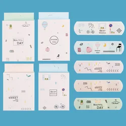Vendaje adhesivo de dibujos animados para niños y niñas, banda transpirable ayudar a heridas, 20 unids/lote por caja