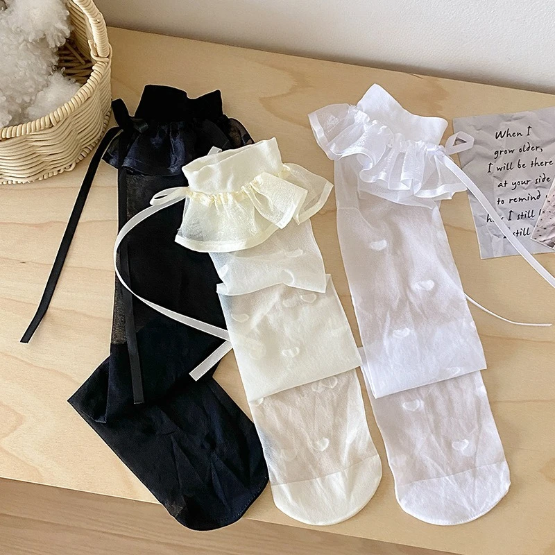 Gils Calcetines transparentes con volante para niña verano - imagen 4