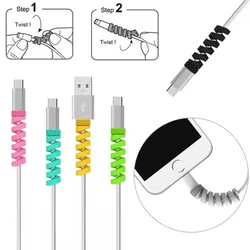 Protectores de cable de silicona – Organizador y clip para cargador