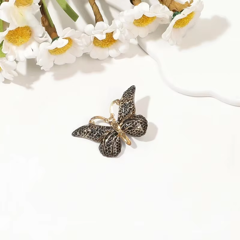 Pinzas mariposa y leopardo degradado para niña – Clips pico de pato