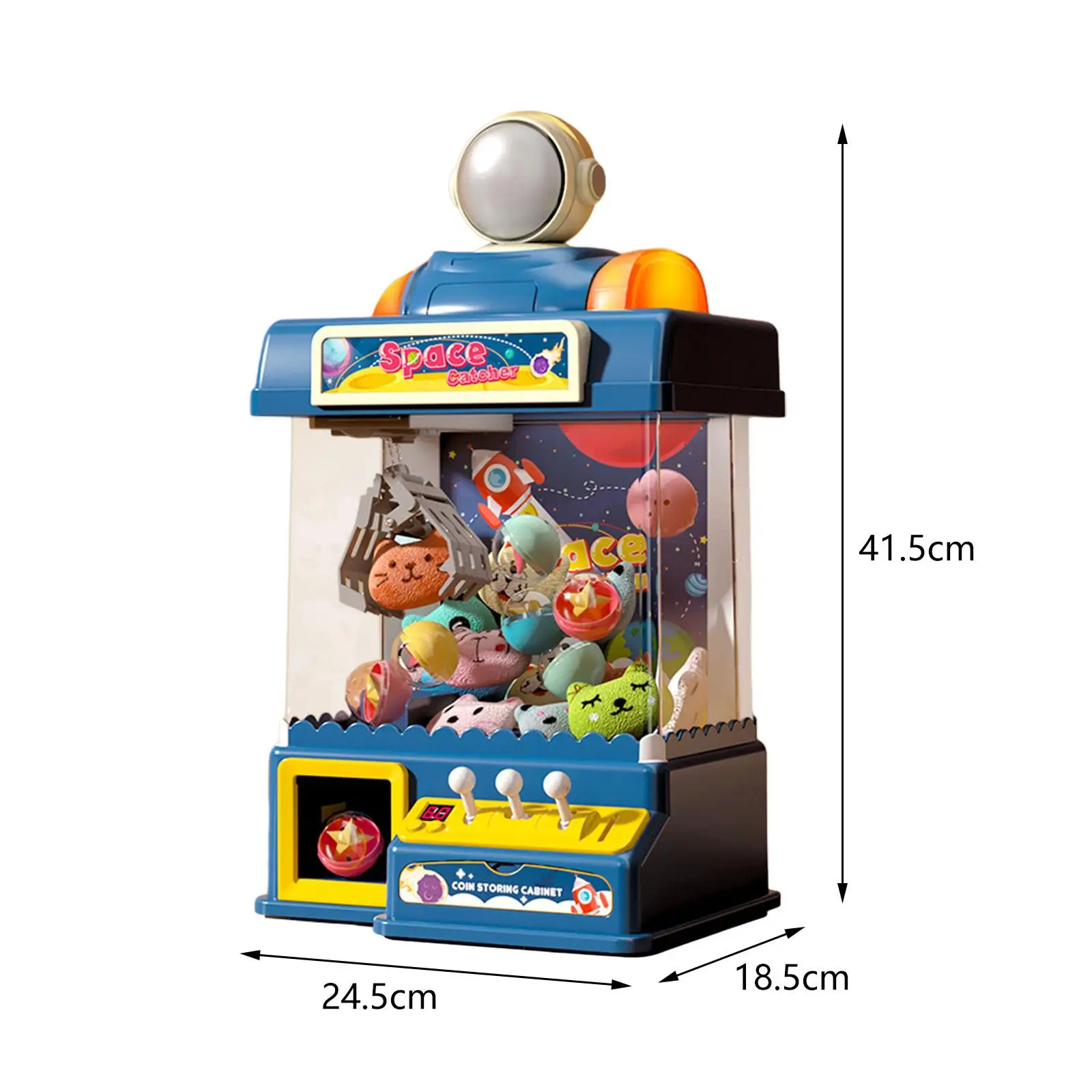 Kids Claw Machine Toy with Mini Dolls, Tokens, Tumbler Doll Claw Game Toy