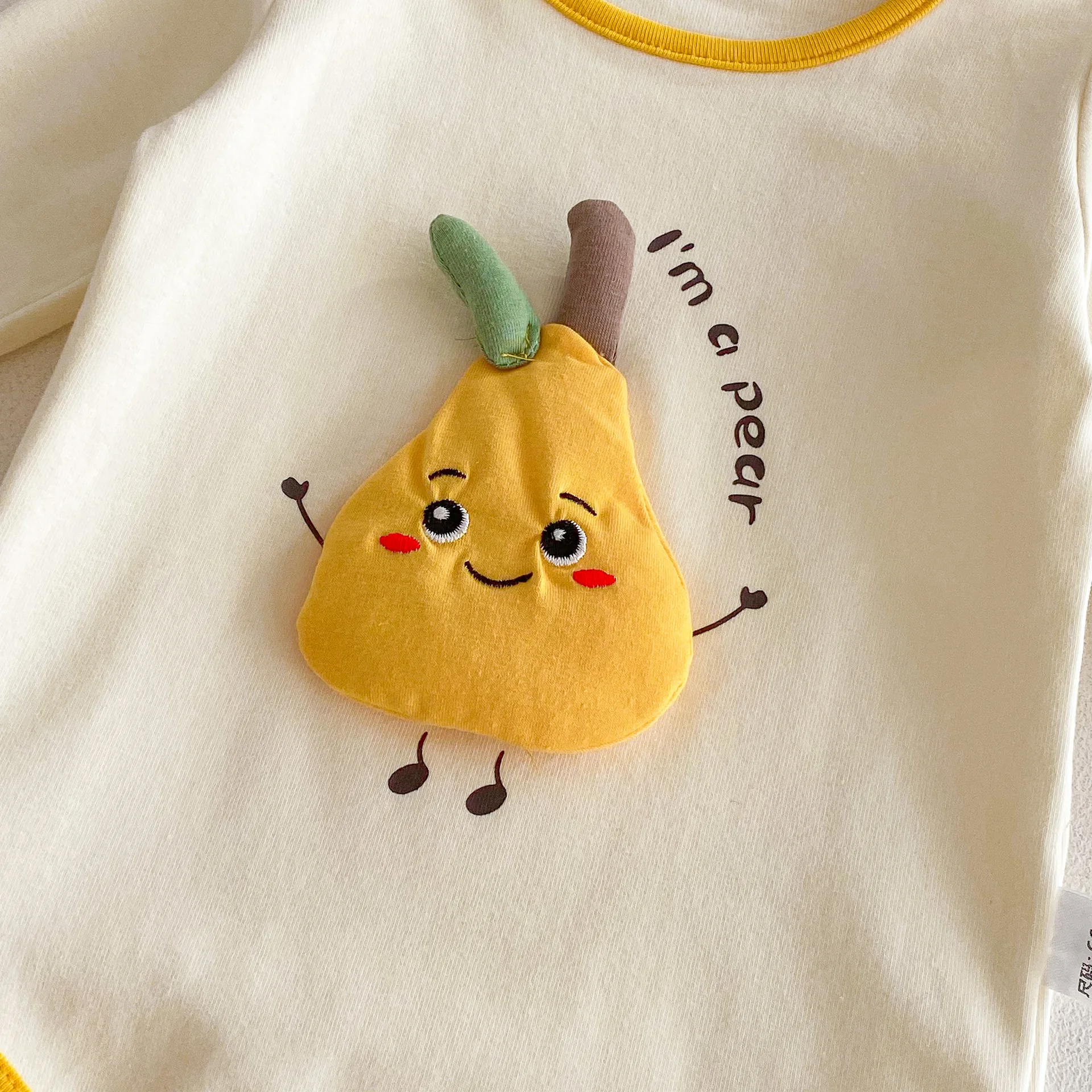 Mono bebé primavera con estampado de pera para niña - imagen 2