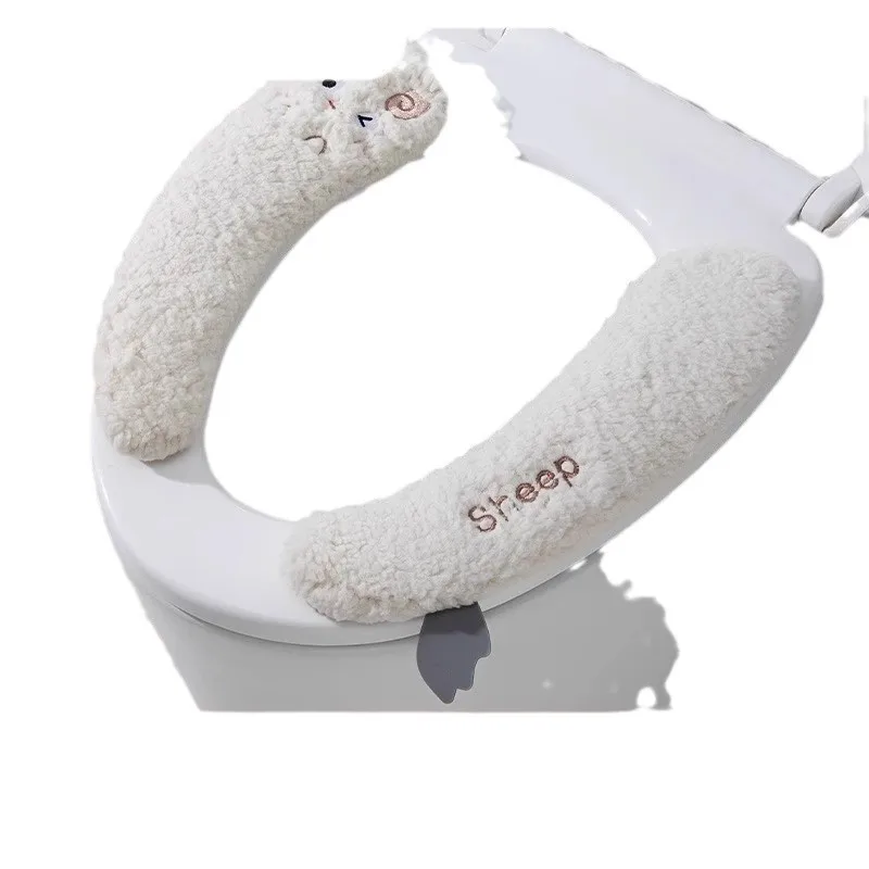 Funda inodoro infantil con estampado de oveja – Felpa adhesiva - imagen 5