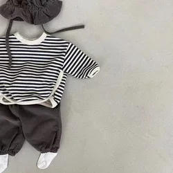 Sudadera con capucha a rayas bebé – Cómoda y suave para otoño