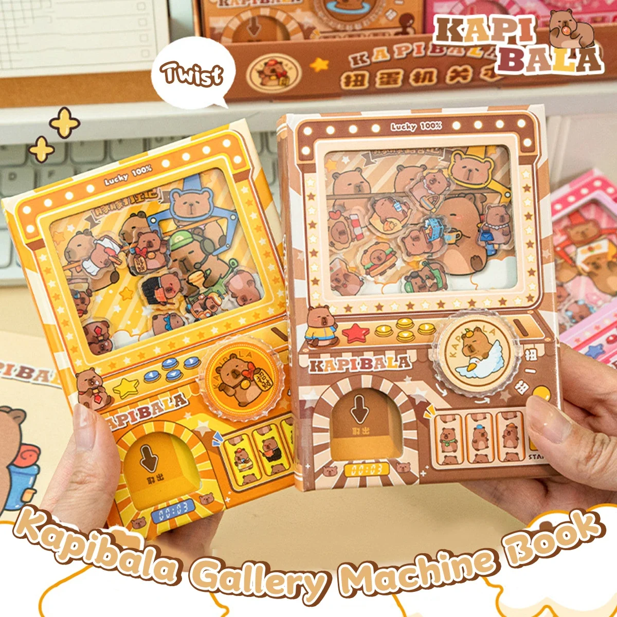 Tablero ocupado de capibara Kawaii, cuaderno sensorial para aliviar el estrés, juguete reutilizable para la vuelta a la escuela para estudiantes y niños, juguete de regalo educativo - imagen 2