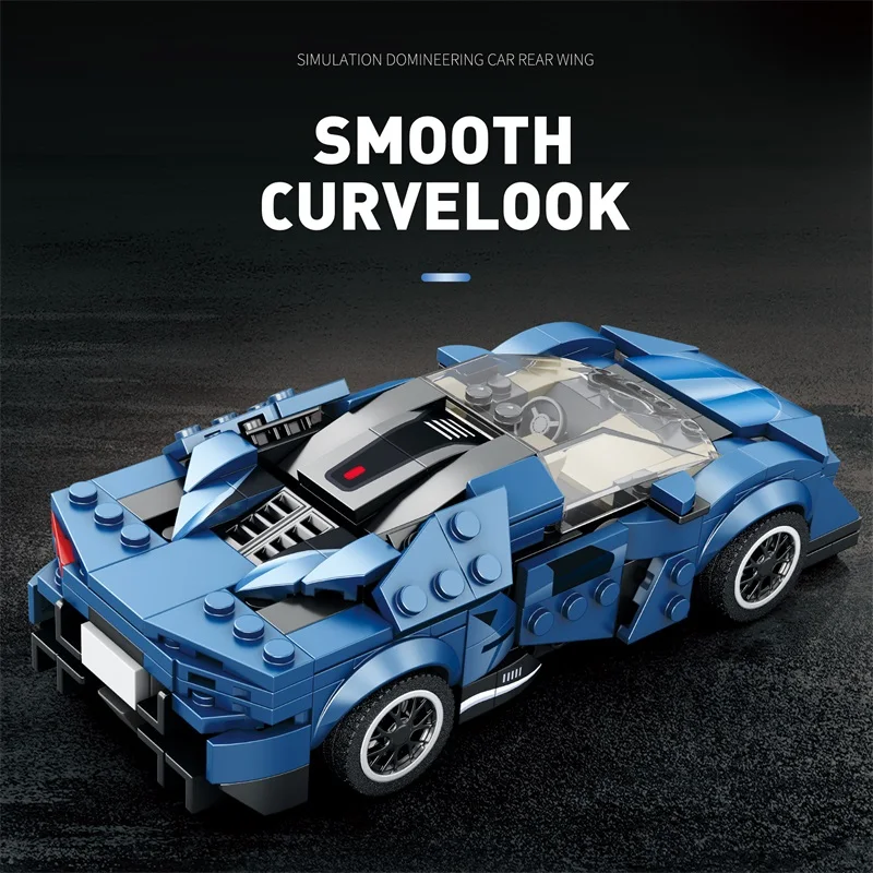 298 Uds. Bloques de construcción de carreras urbanas 1:24 modelo de coche montaje ladrillos juguetes decoración de escritorio exhibición juguetes para niños regalos de vacaciones - imagen 3