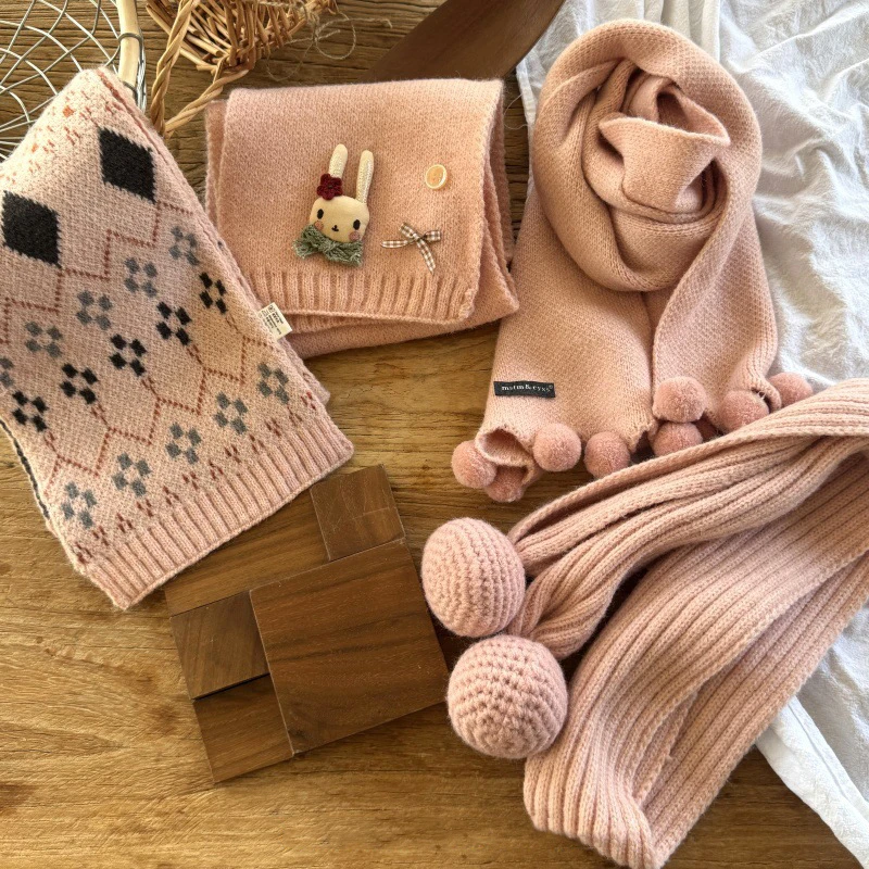 Bufanda tejida de invierno para niñas MILANCEL – Diseño conejito - imagen 5