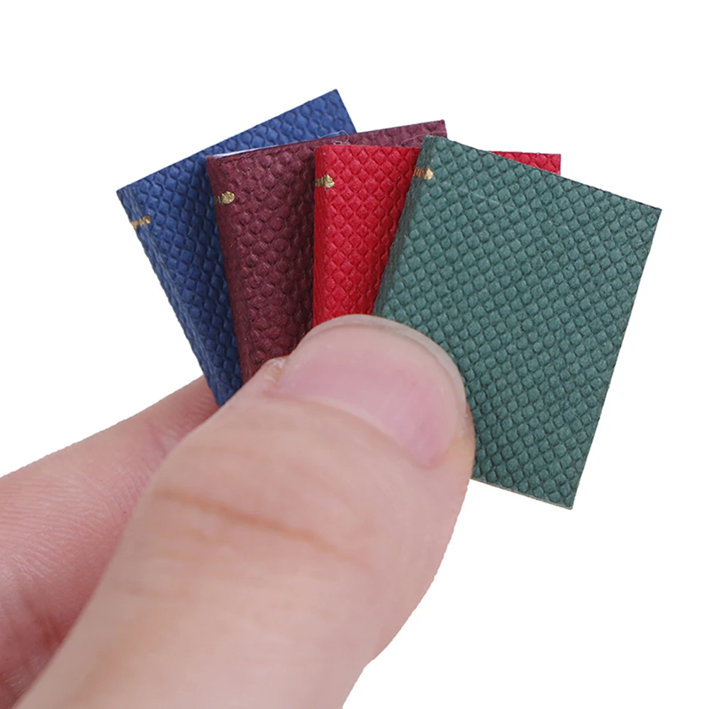 4 unids/set de regalos, escena de casa de muñecas, accesorios para fotos, muebles para casa de muñecas, Mini libro para muñecas, se puede abrir libros en miniatura - imagen 5