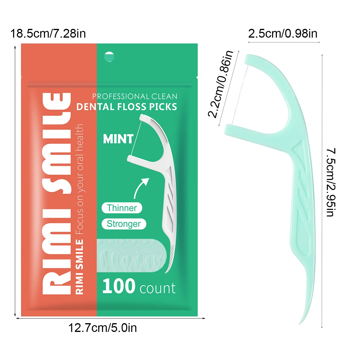 Púas de hilo dental con menta portátiles para higiene bucal infantil - imagen 5