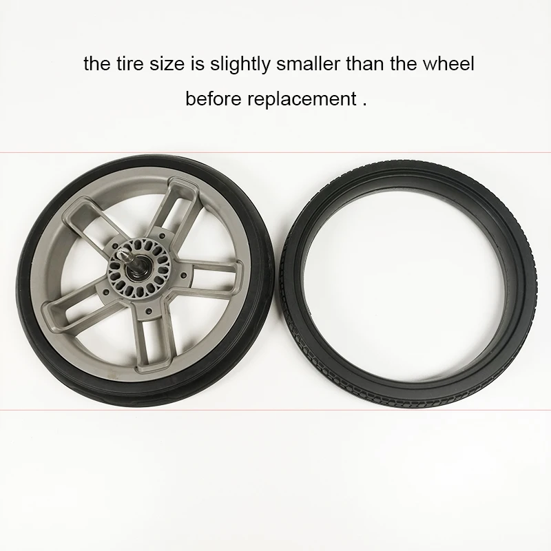 Neumático de rueda de cochecito para rueda de 13,5 CM, 15CM, 18CM, 20CM, 23CM, Compatible con Yoya Yoyaplus, Uppababy Cruz V2, serie, accesorios para cochecito - imagen 2