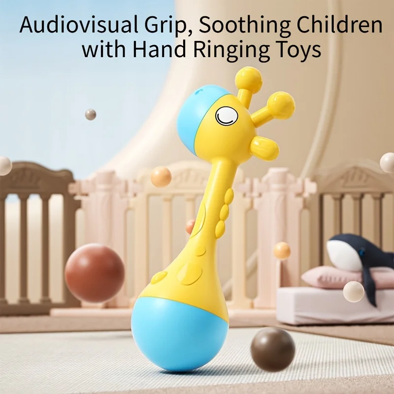 Juguete sensorial de jirafa para bebé con textura suave y agarre, juguete de desarrollo para habilidades motoras y calmante emocional - imagen 3