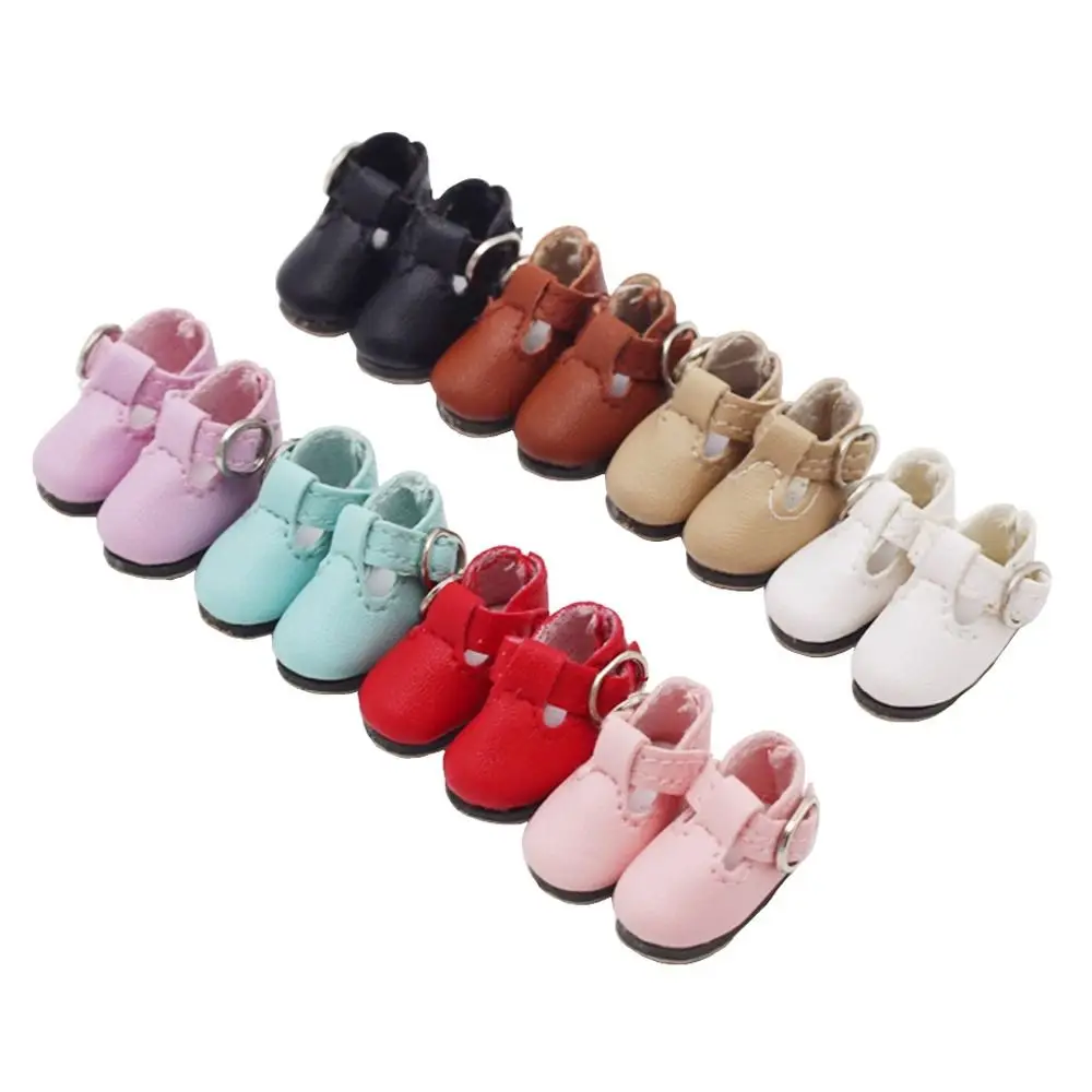 Zapatos de muñeca BJD de 2,8 cm x 1,2 cm, zapatos de princesa de muñeca de tamaño Mini de cuero PU, sandalias multicolores de diseño a la moda, accesorios para muñecas - imagen 5