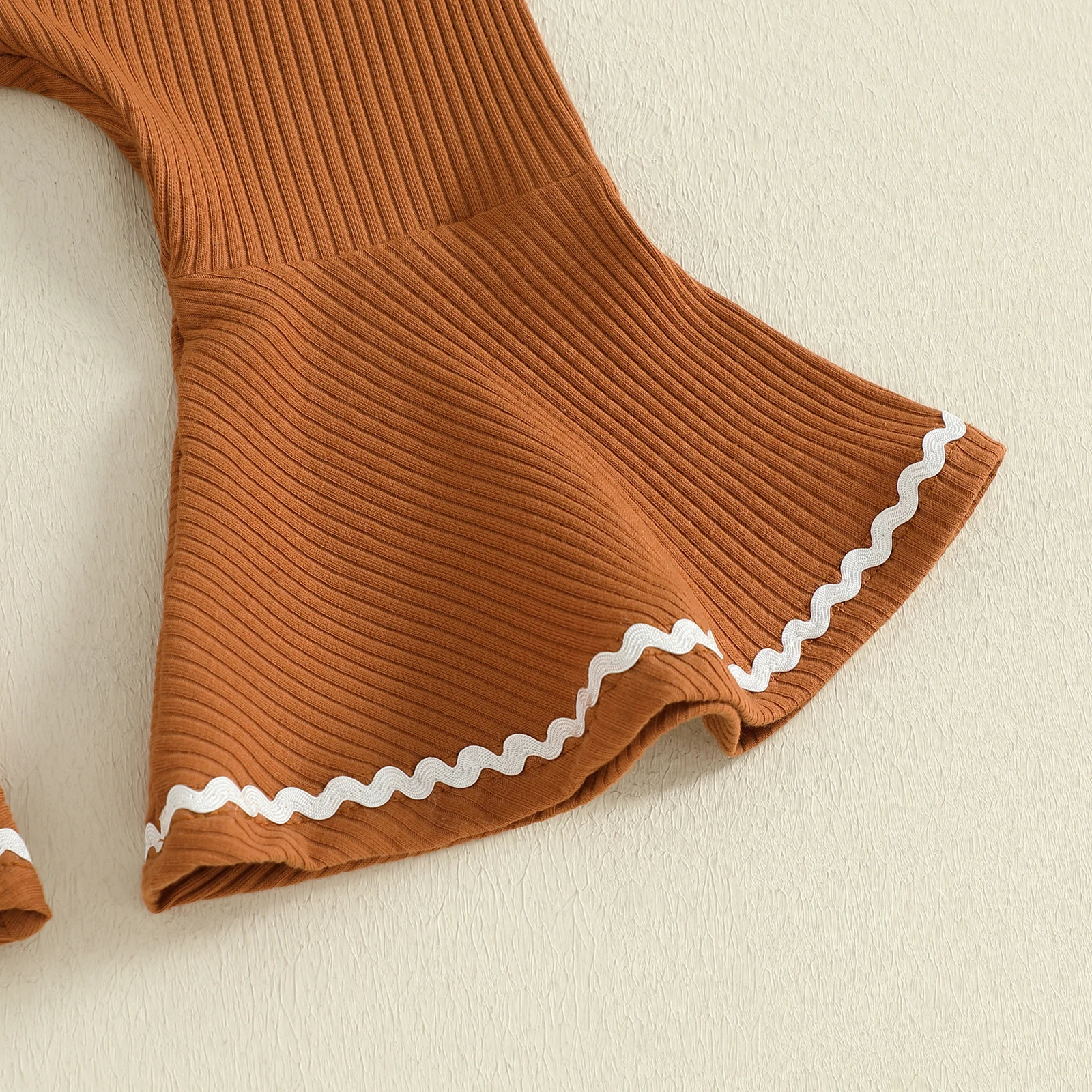 Suefunskry Conjunto de 3 piezas de trajes navideños para niña, mameluco de manga larga con pantalones acampanados y diadema - imagen 5