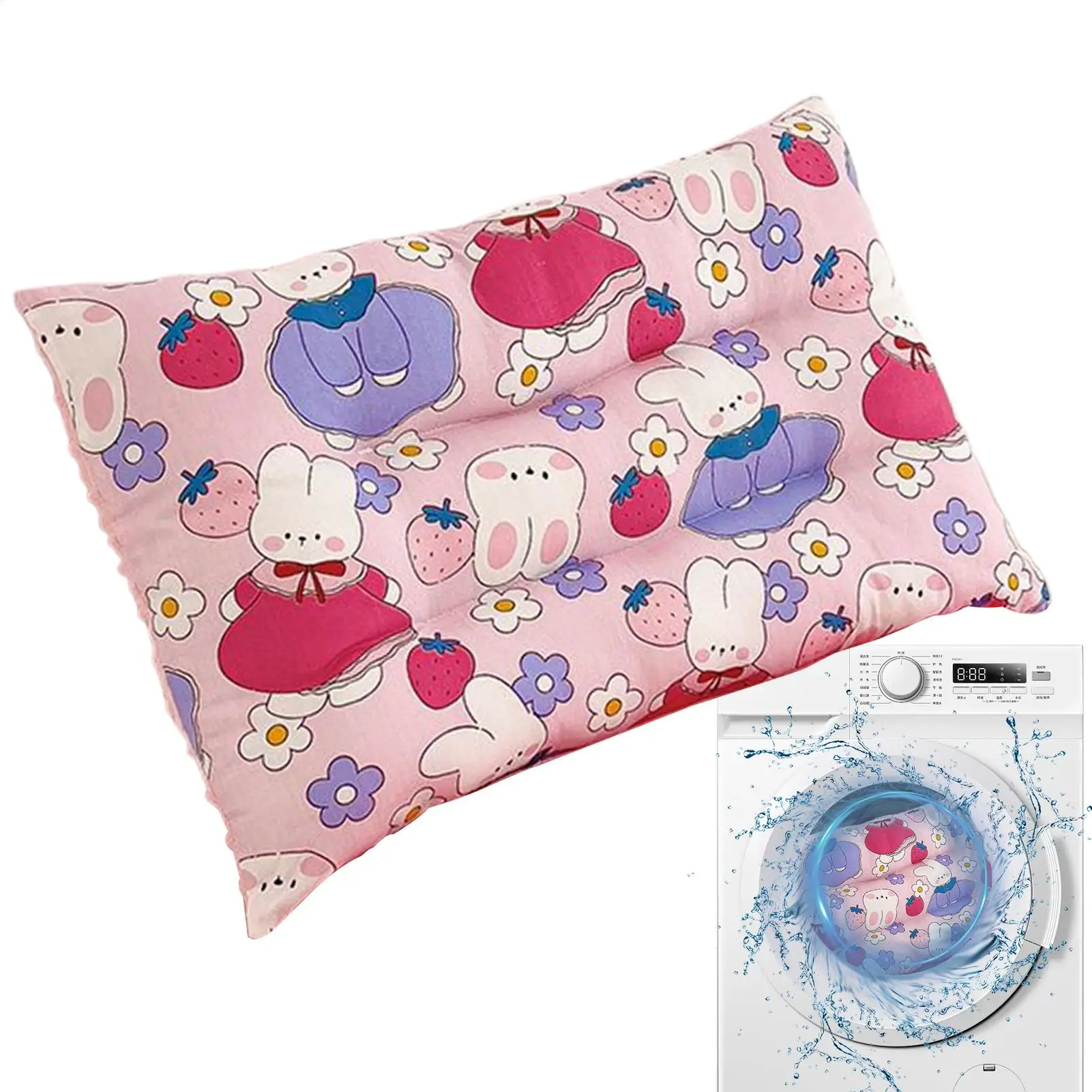 Almohada para niños, almohadas para dormir con diseño de dibujos animados, cojín suave decorativo bonito para cama, suelo, viaje, lectura, coche