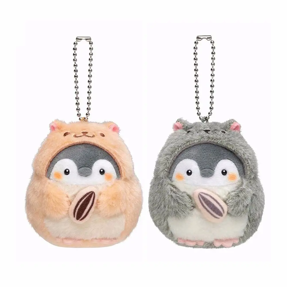 Bonito muñeco de peluche de pingüino para niñas, juguetes de peluche de animales de dibujos animados Koupen Chan, llavero de hámster de Anime Kawaii, bolsa de anillo colgante, regalo, nuevo - imagen 5