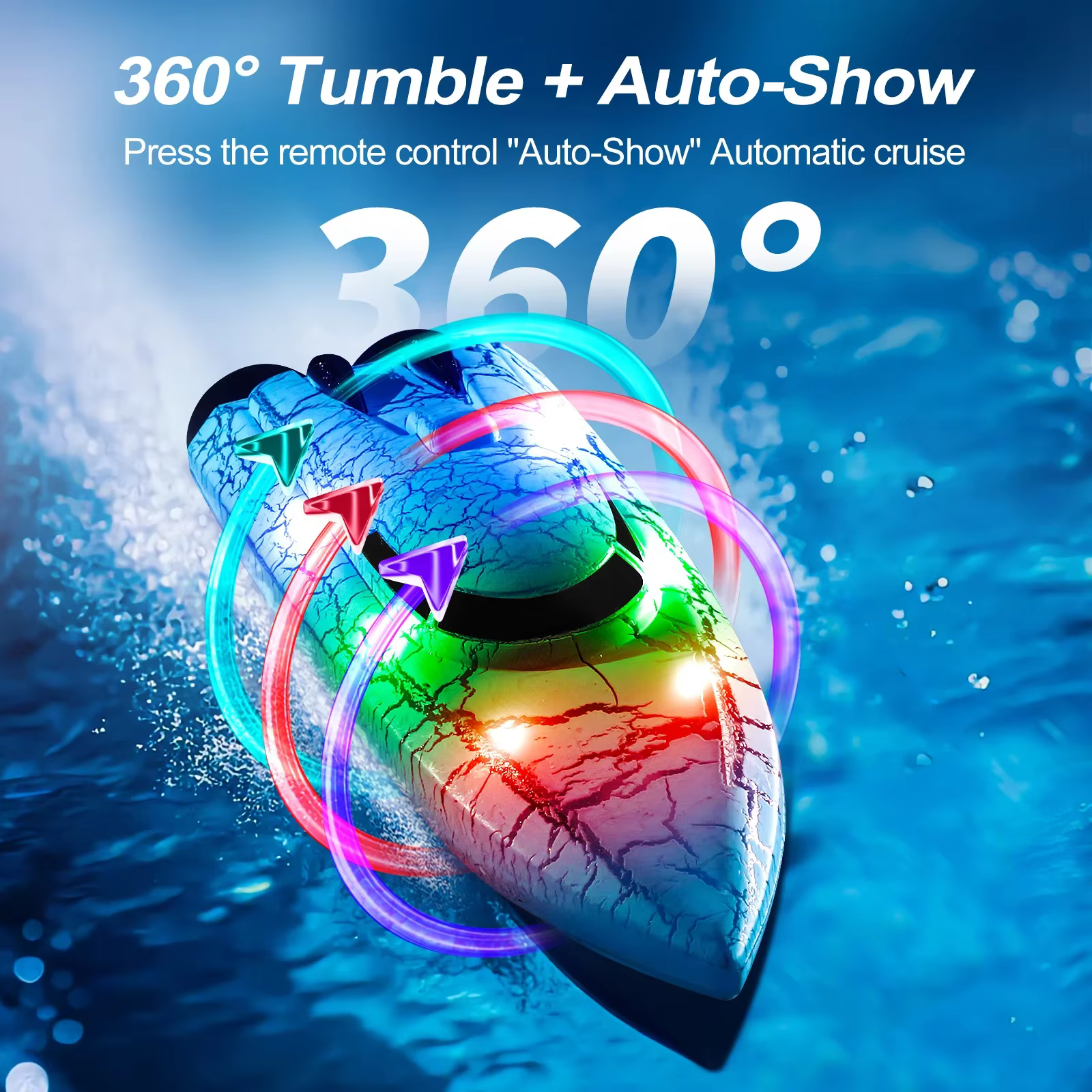 Lancha radiocontrol infantil con motor doble para carreras acuáticas - imagen 3