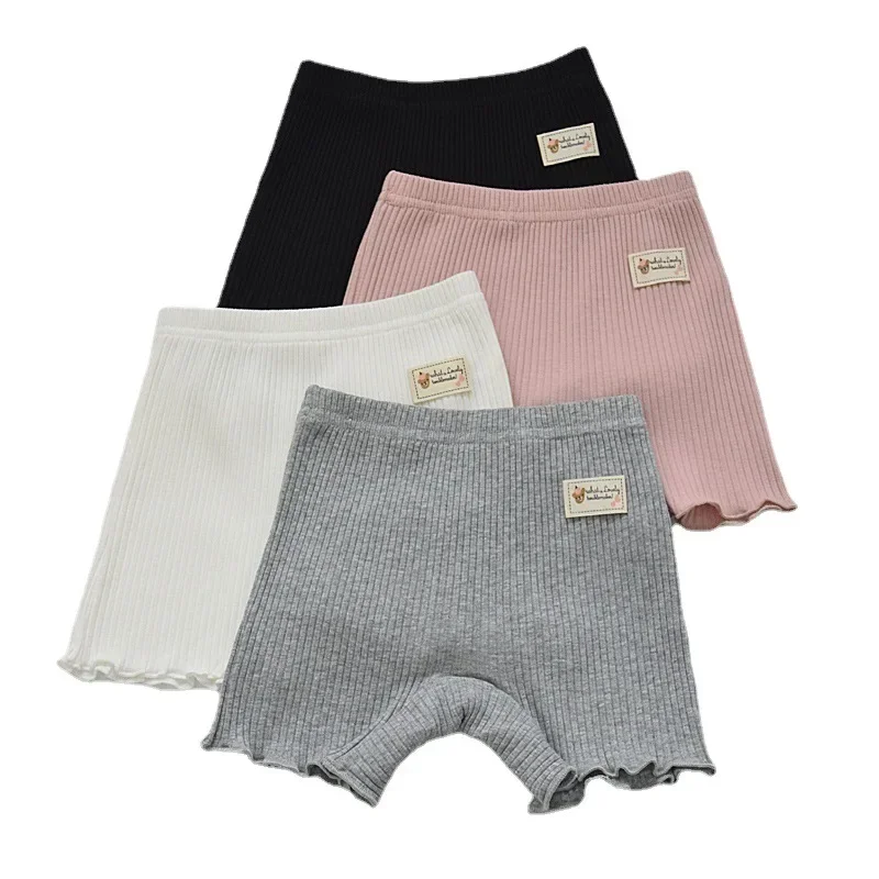 Pantalones cortos de algodón para niñas con lazo