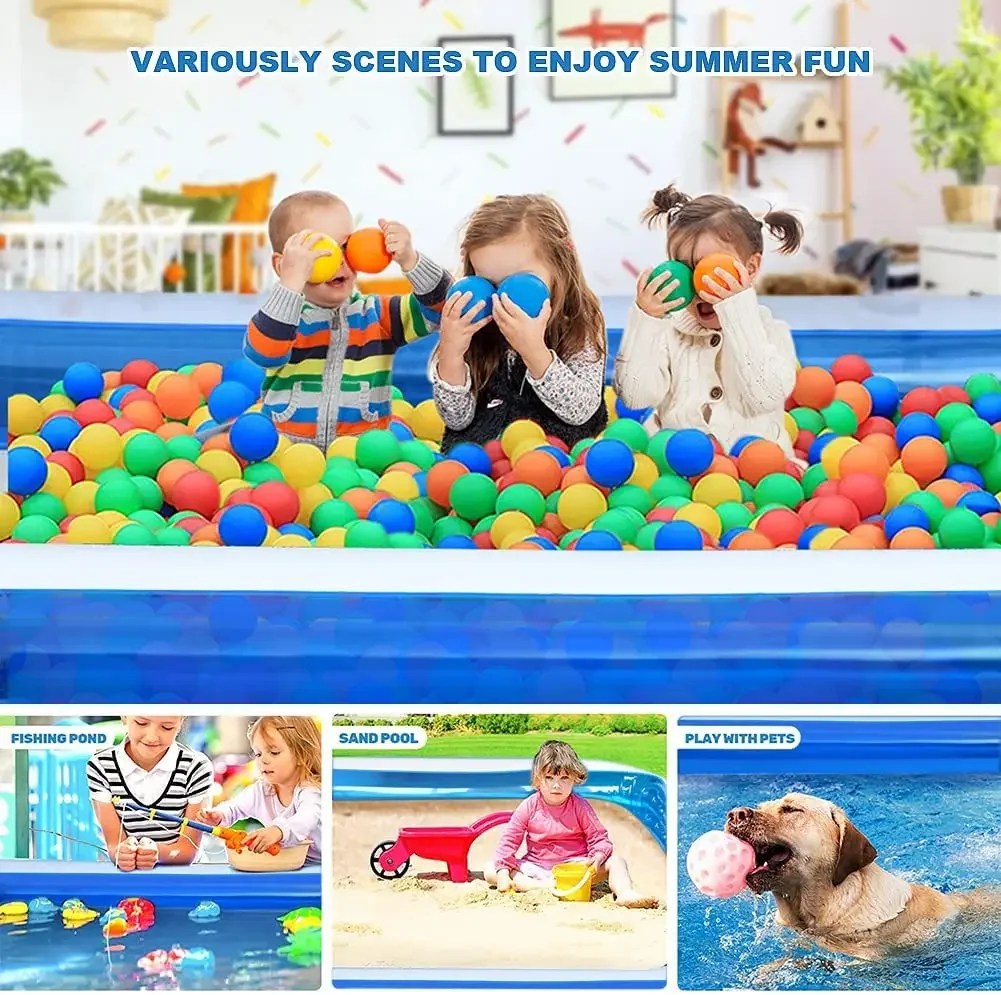 Piscina hinchable para familia 2x2,6 m interior y exterior, segura - imagen 2