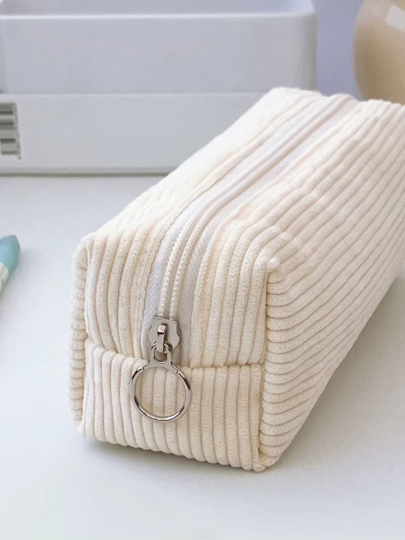 Estuche escolar de pana – Papelería estética infantil