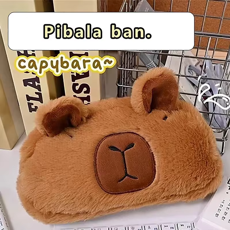 Estuche de felpa Capabara multifuncional para lápices y niños - imagen 5