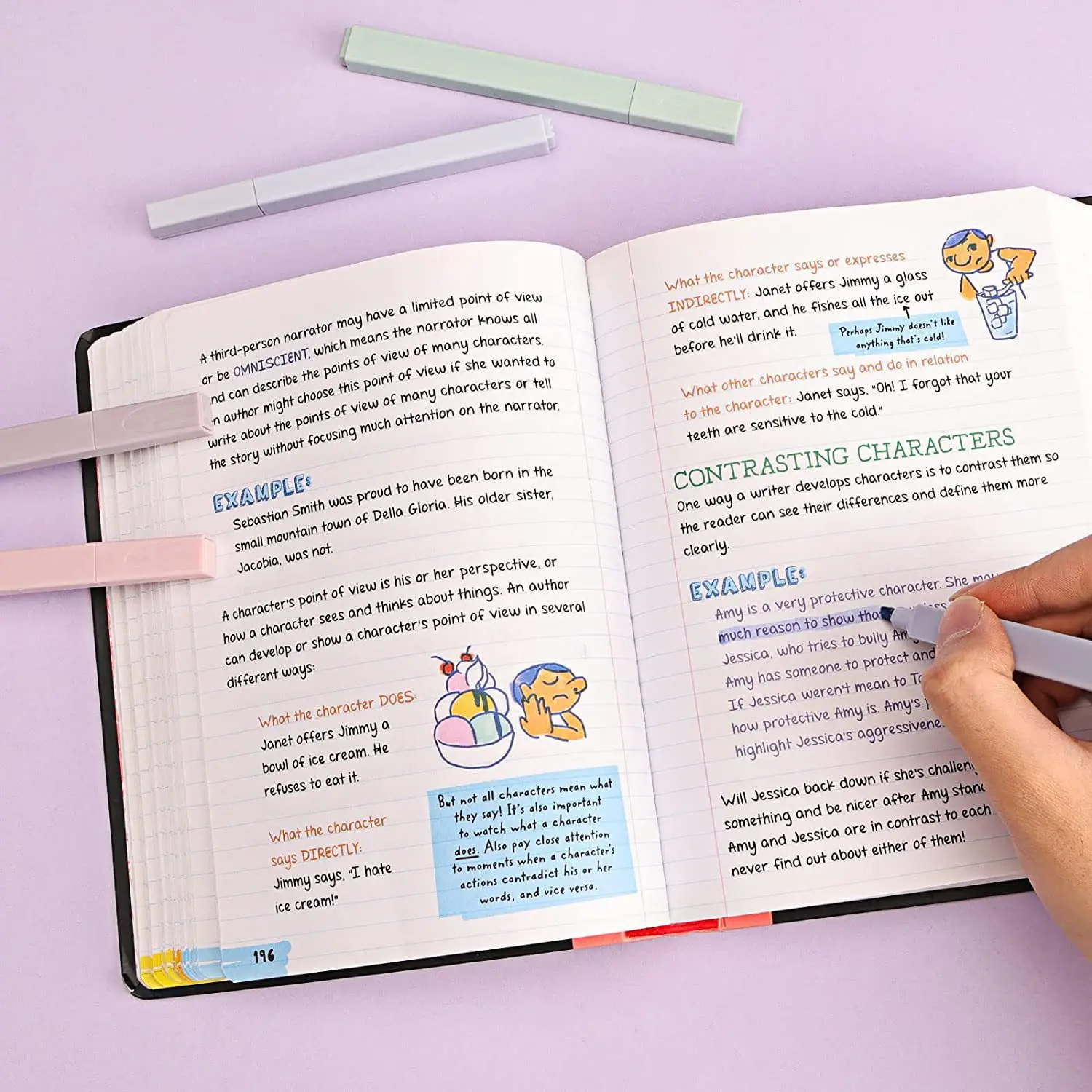 Rotuladores pastel sin sangrado con punta suave para estudiantes Kawaii - imagen 2
